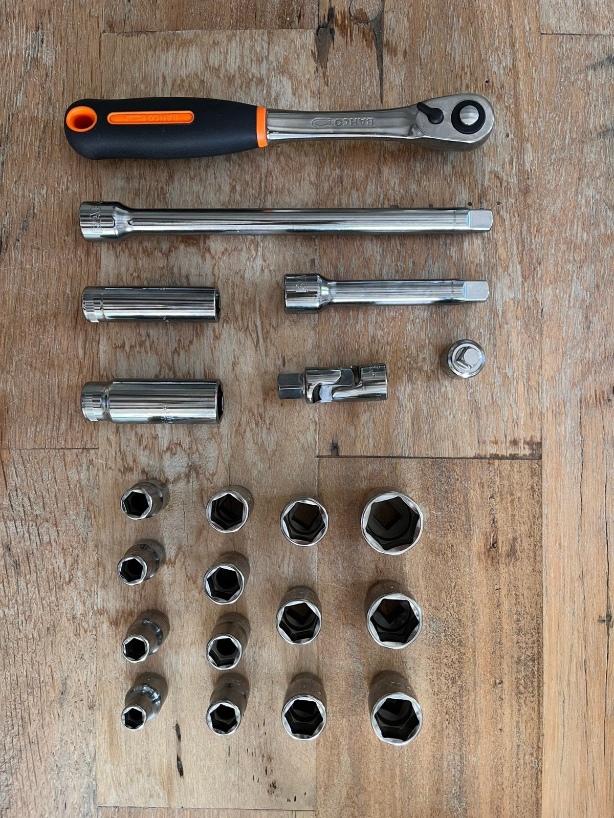 Nieuwe Bahco 1/2" dopsleutelset 21-delig met ratel, Ophalen, Nieuw