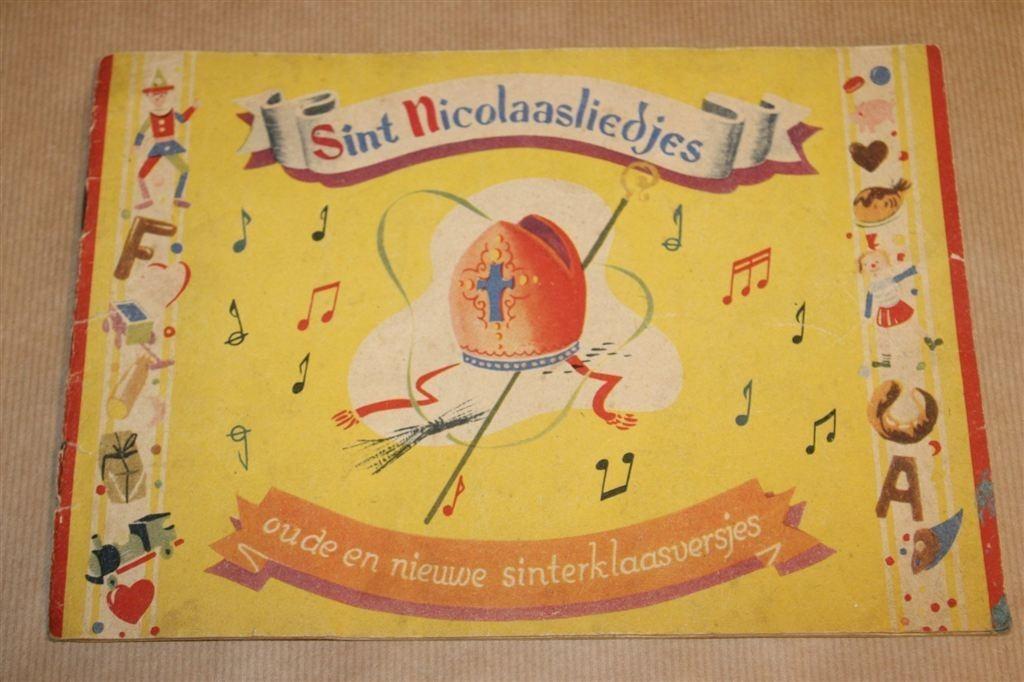 Vintage Prentenboek Sint Nicolaasliedjes [ca. 1945] Zeldzaam, Gebruikt, -, -, Ophalen of Verzenden