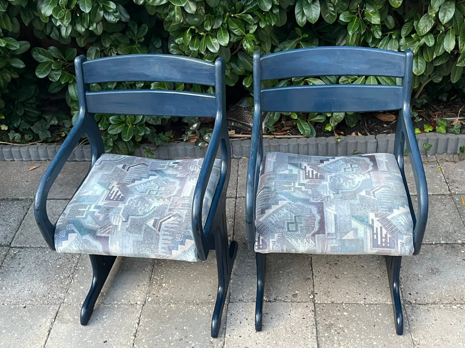 Set van twee Farstrup Deense space age eetstoelen., Huis en Inrichting, Ophalen of Verzenden, Zo goed als nieuw, Hout