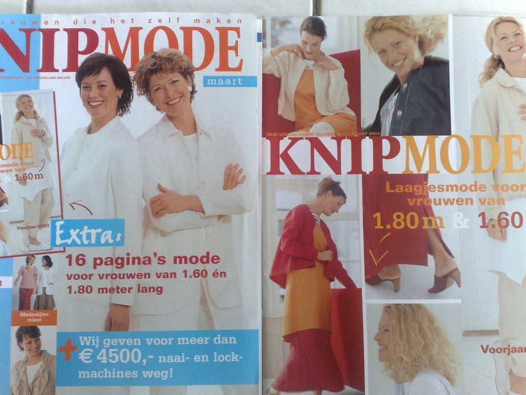 Knipmode maart 2003 , incl. bijlage , o. a. grote maten, Verzenden, Zo goed als nieuw, Vrouw, Knipmode