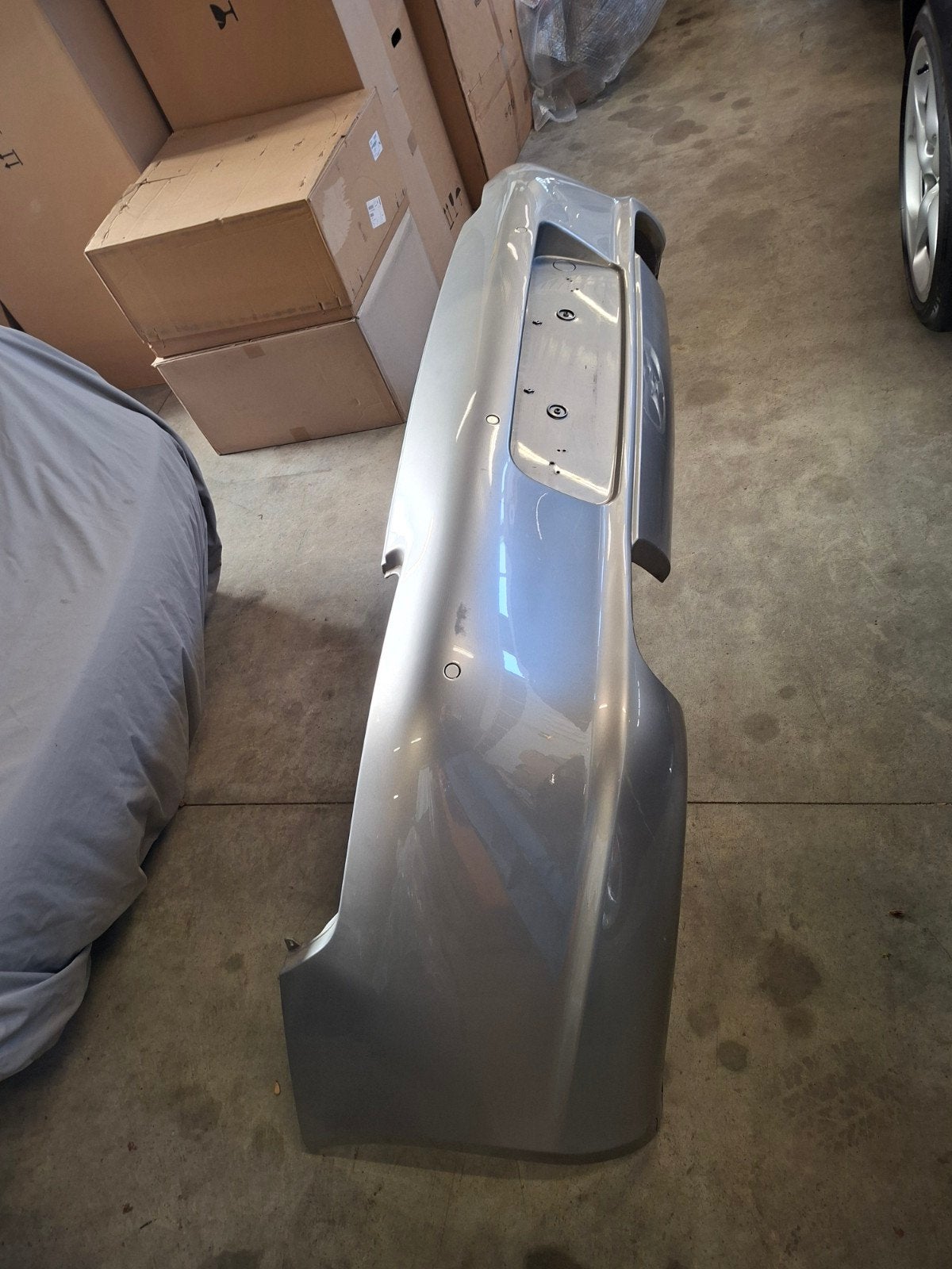 Porsche 997. 1 Carrera S achterbumper zilver met sensoren, Gebruikt, Porsche, Ophalen of Verzenden, Achter