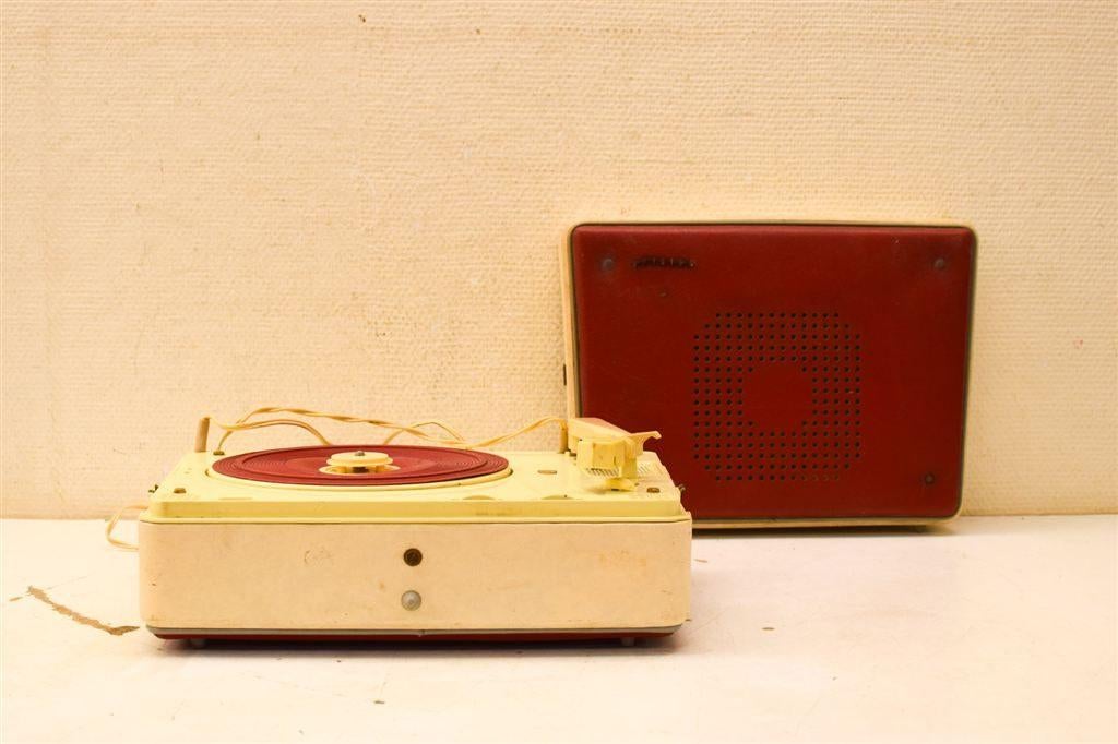 Vintage Philips platenspeler in koffer 49469, Ophalen of Verzenden, Gebruikt, Thorens