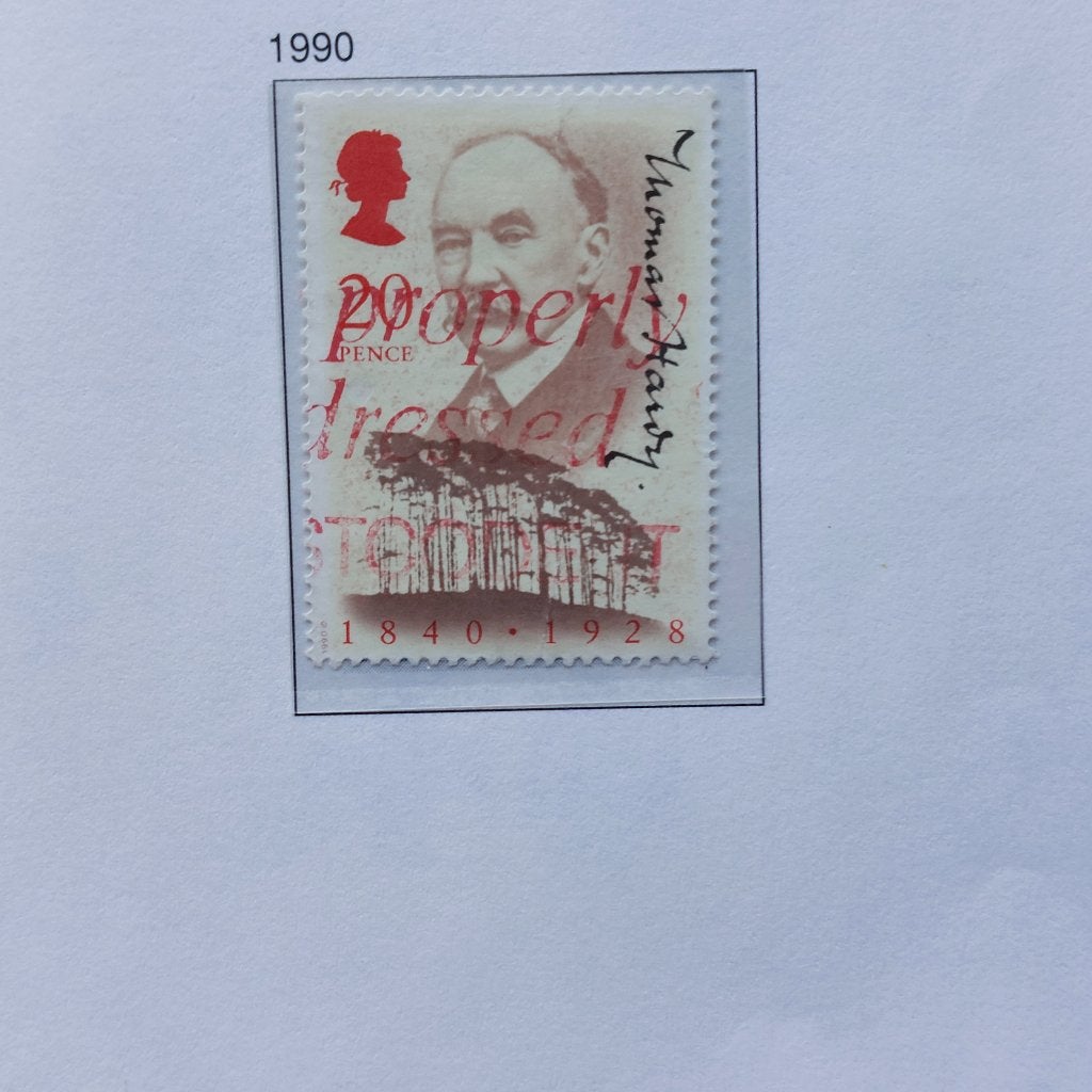 Engeland  1990  Thomas Hardy, Ophalen of Verzenden, Gestempeld