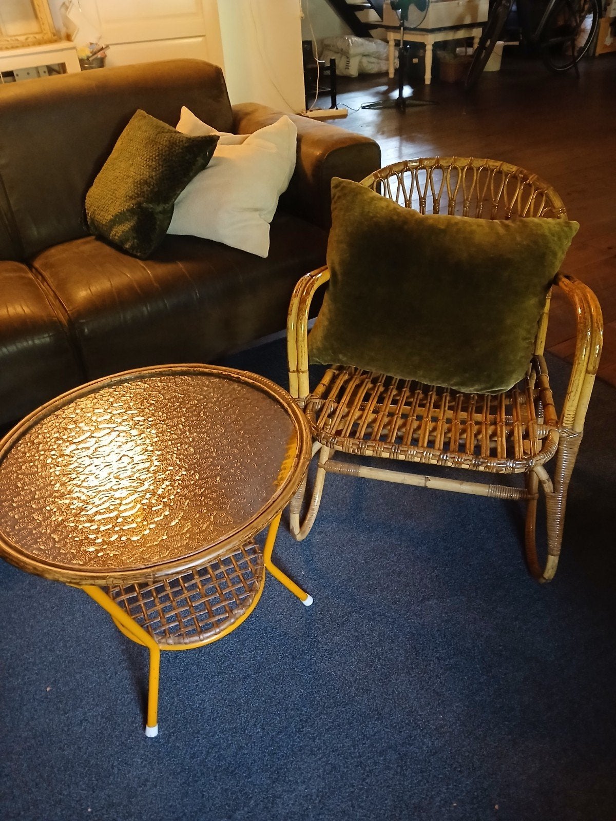 Rotan setje (Rohe), Tuin en Terras, Ophalen, Gebruikt, Rotan