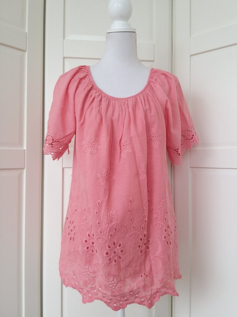 Bodyflirt nieuwe roze broderie carmen tuniek, maat 46 XL, Maat 46/48 (XL) of groter, Nieuw, Ophalen of Verzenden, Roze