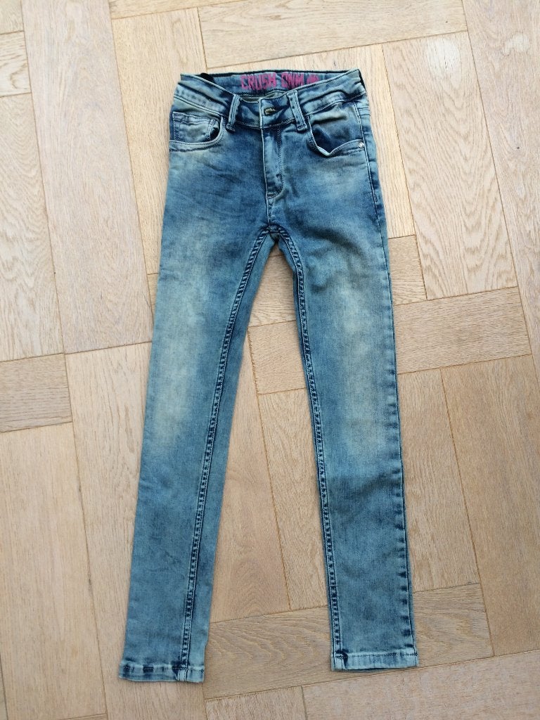 ZGAN Stoere skinny fit spijkerbroek Crush Denim maat 128, Broek, Meisje, Ophalen of Verzenden, Zo goed als nieuw