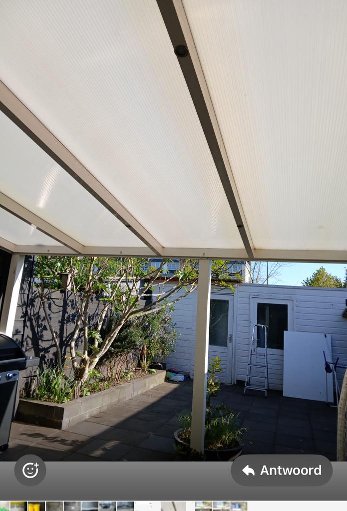 Aluminum overkapping, Tuin en Terras, Overkappingen, Ophalen of Verzenden, Zo goed als nieuw