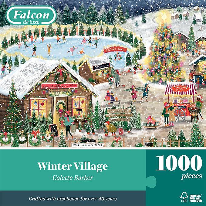 Falcon de Luxe - Winter Village - 1000 stukjes, Ophalen of Verzenden, 500 t/m 1500 stukjes, Nieuw, Legpuzzel
