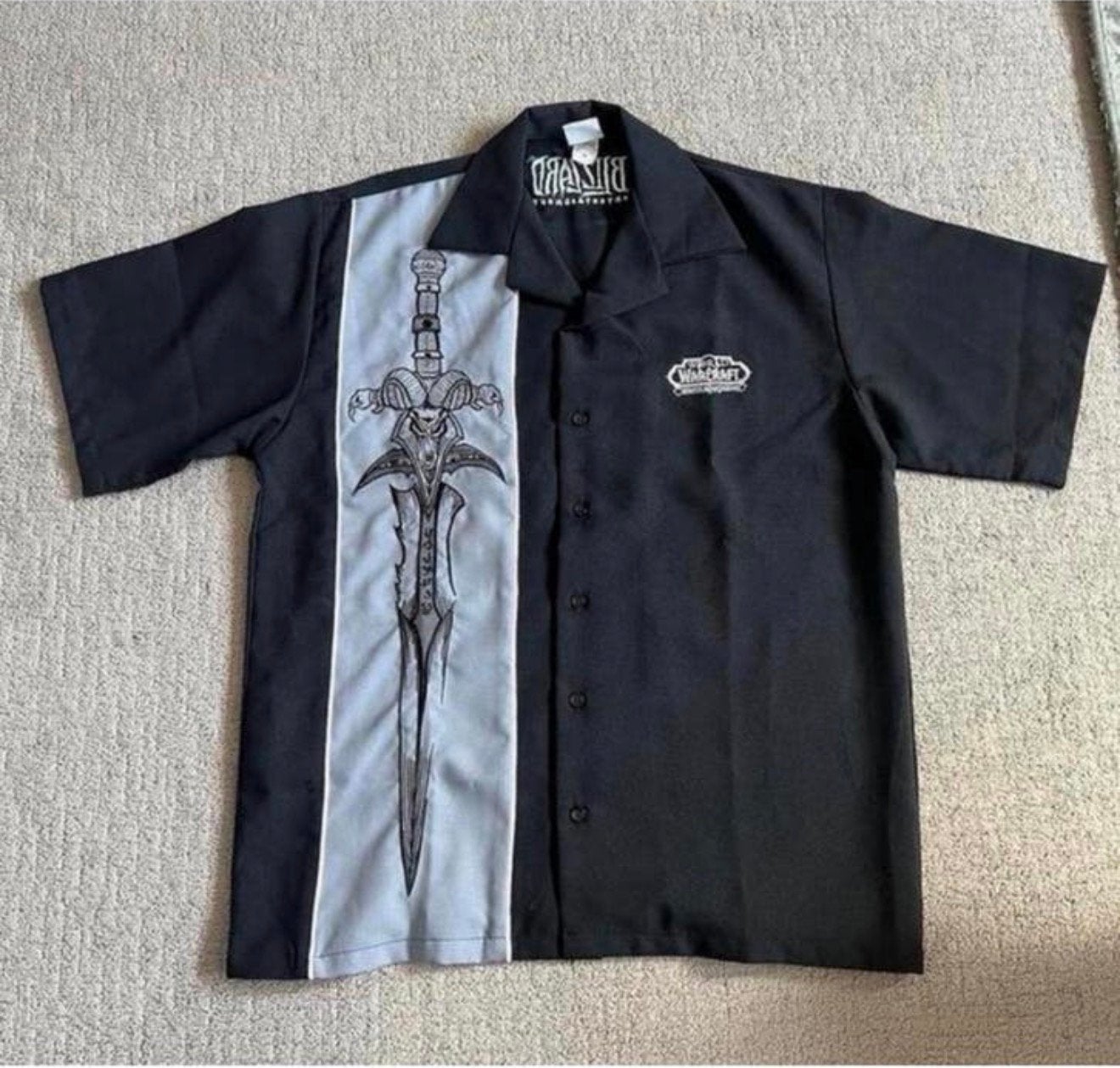 Vintage Blizzard Lich King shirt World Of Warcraft ZELDZAAM, Maat 48/50 (M), Zwart, Nieuw, Ophalen of Verzenden
