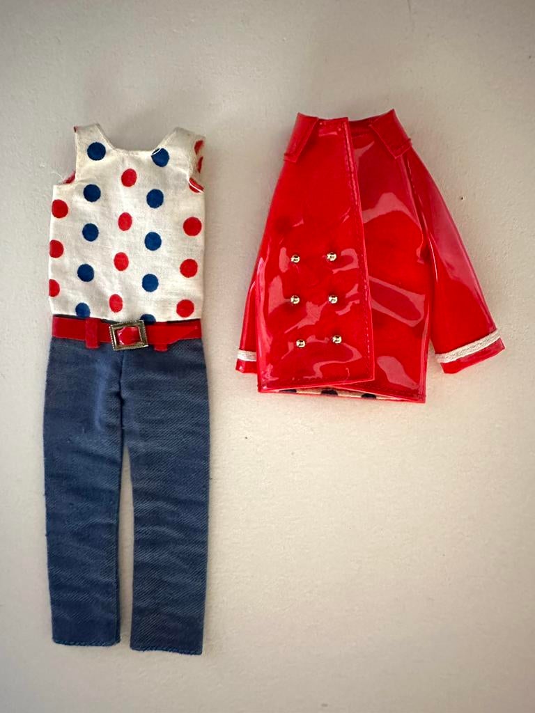 Vintage mod skipper barbie kleding oude pop retro, Verzamelen, Poppen, Zo goed als nieuw, Pop, Ophalen