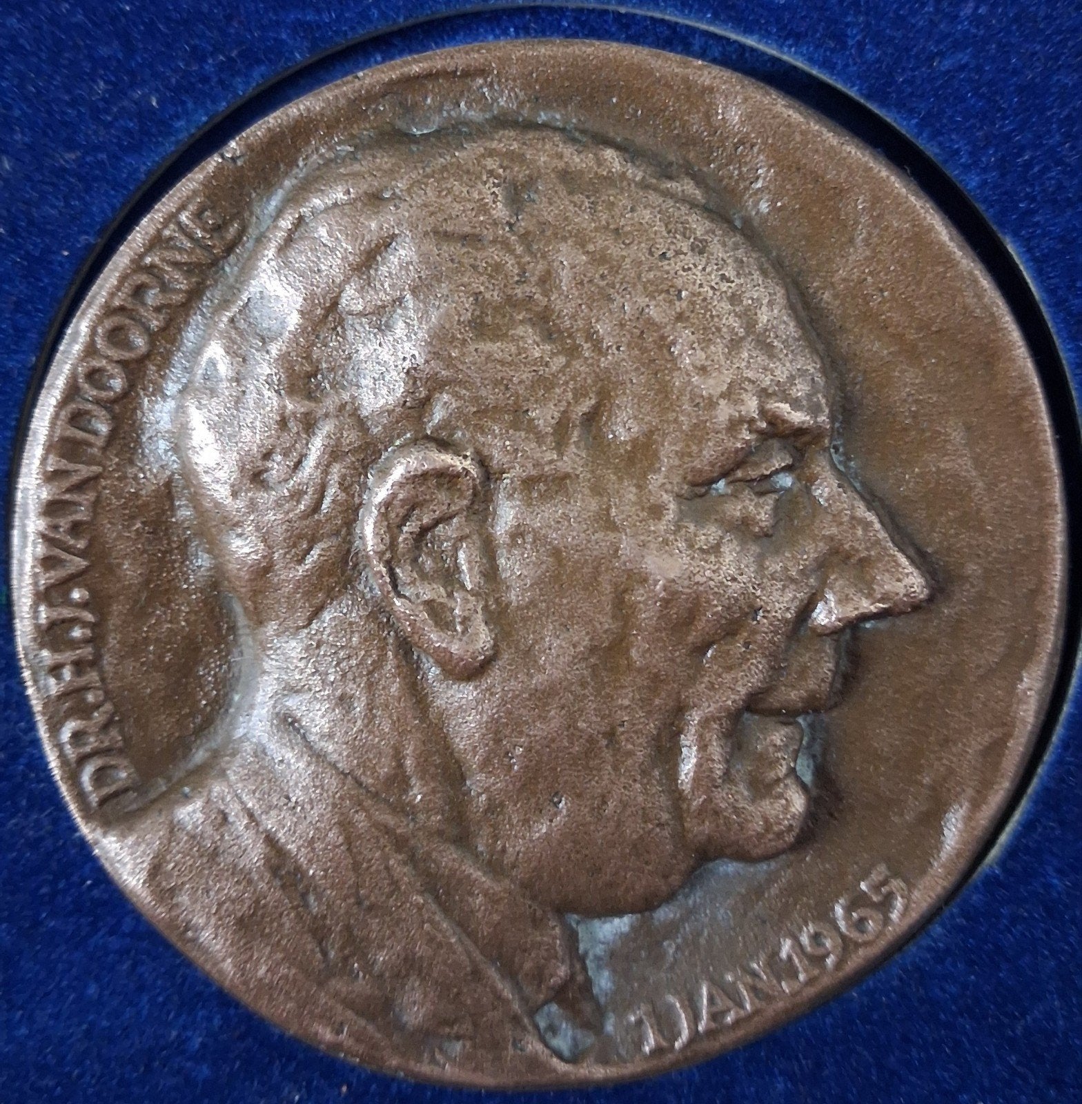 DAF/J.H.van Doorne. 1965. Bronzen penning. Orig. verpakking., Verzamelen, Ophalen of Verzenden, Auto's