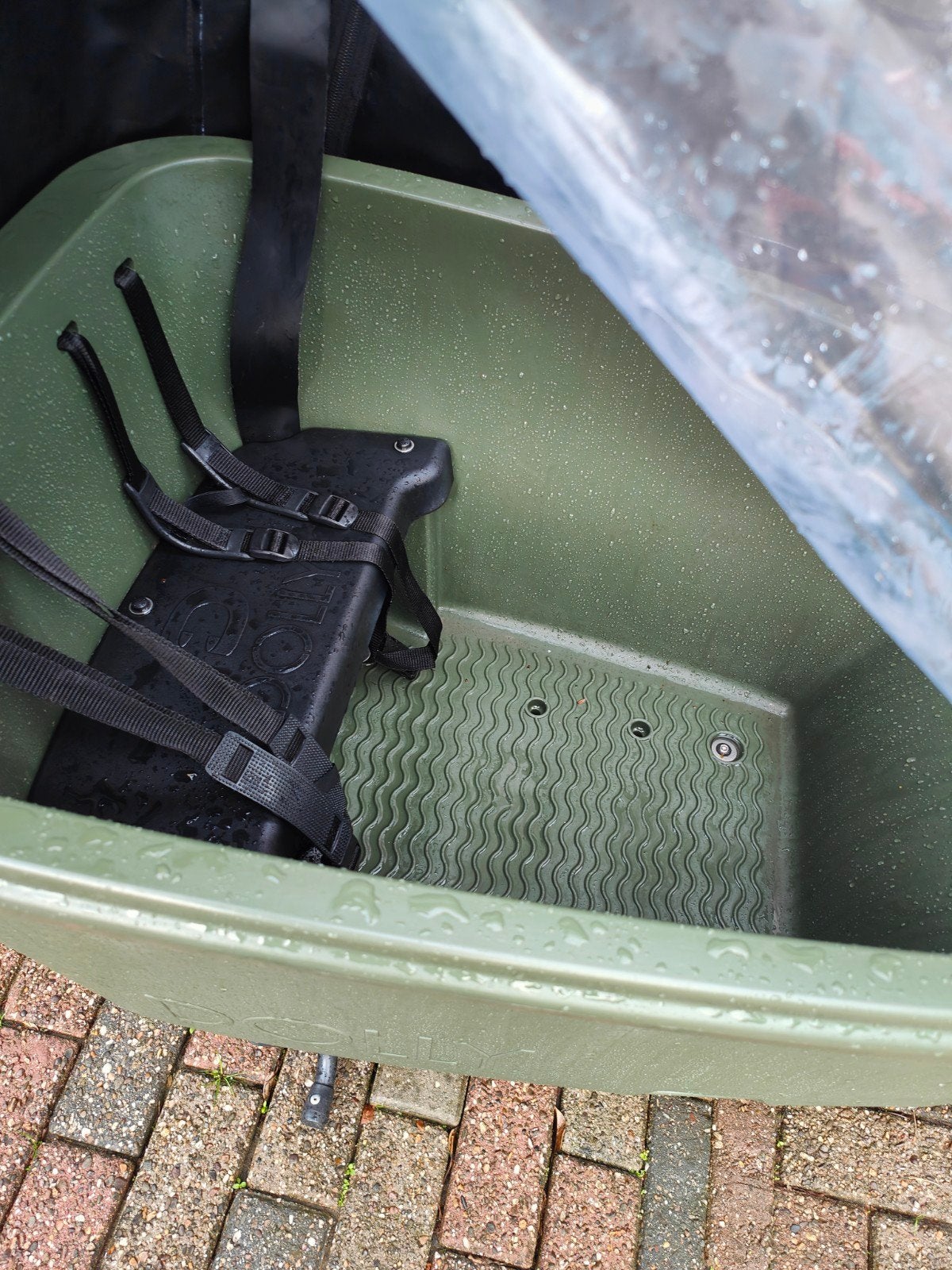Dolly bakfiets in nette staat, Fietsen en Brommers, Fietsen | Bakfietsen, 4 kinderen of meer, Huif, Zo goed als nieuw, Schijfrem
