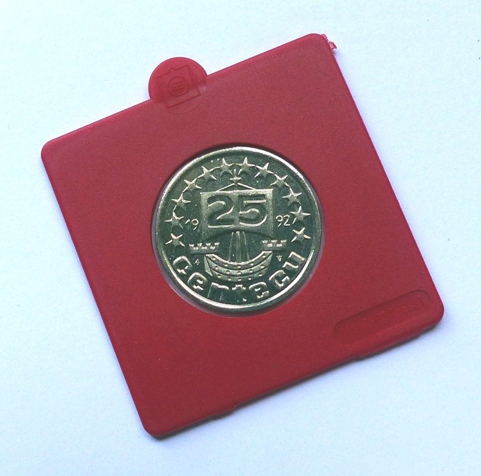 Munt 25 centecu Ecu munt Europa pre-Euromunt, Postzegels en Munten, Ophalen of Verzenden, Koningin Beatrix, 25 cent, Losse munt