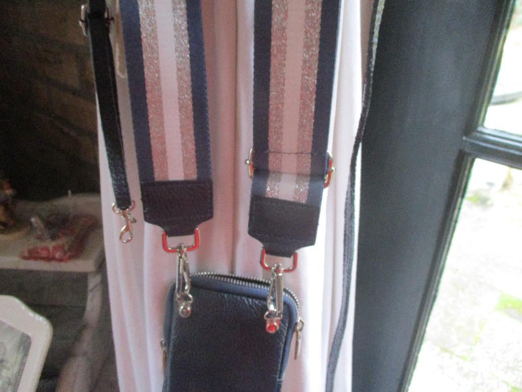 mj/NIEUW! BORSE IN PELLE/tasje/schoudertasje/heuptasje/LEDER, Verzenden, Nieuw, Blauw, Schoudertasje