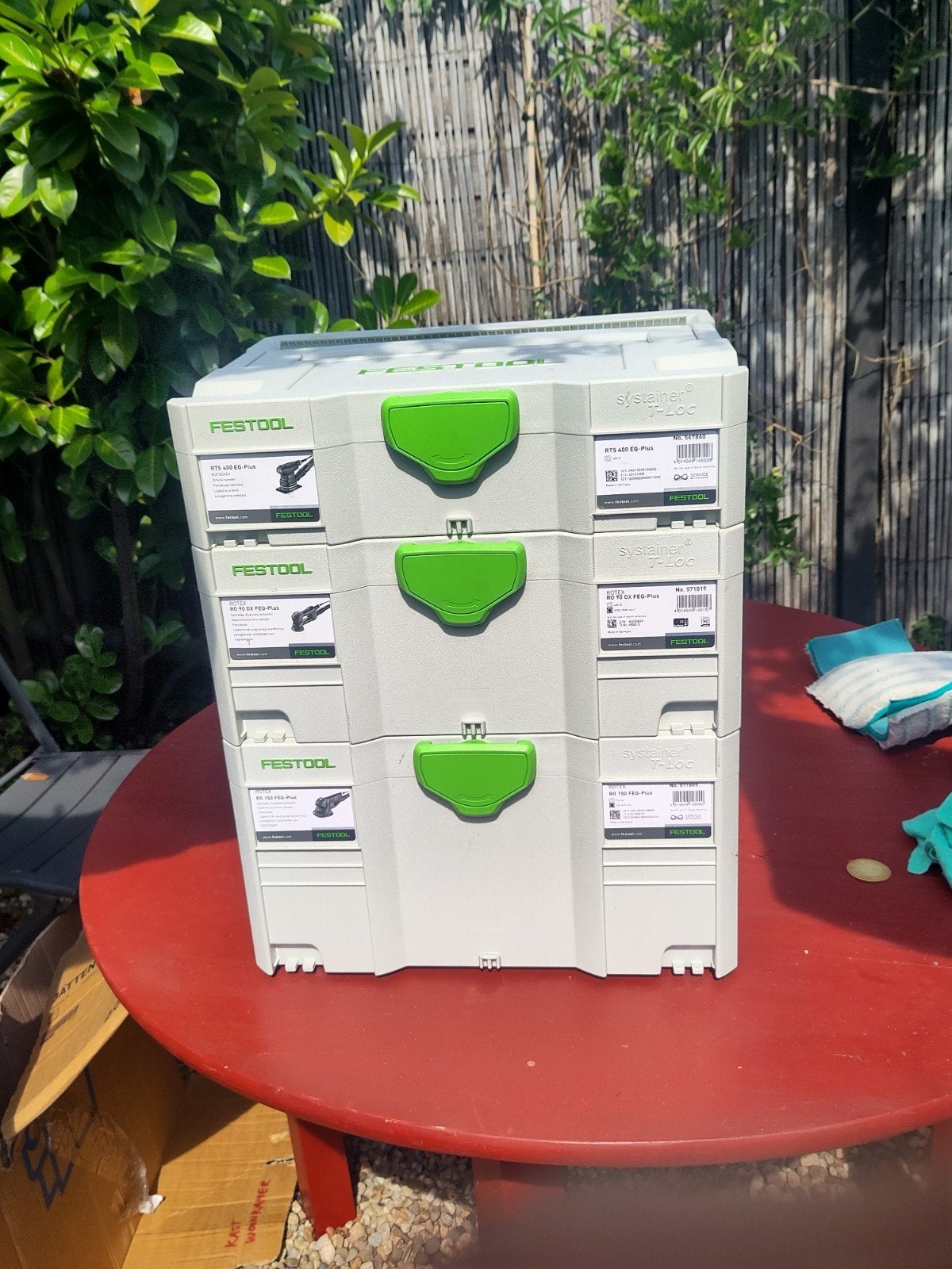 3 x Festool sustainer, Ophalen