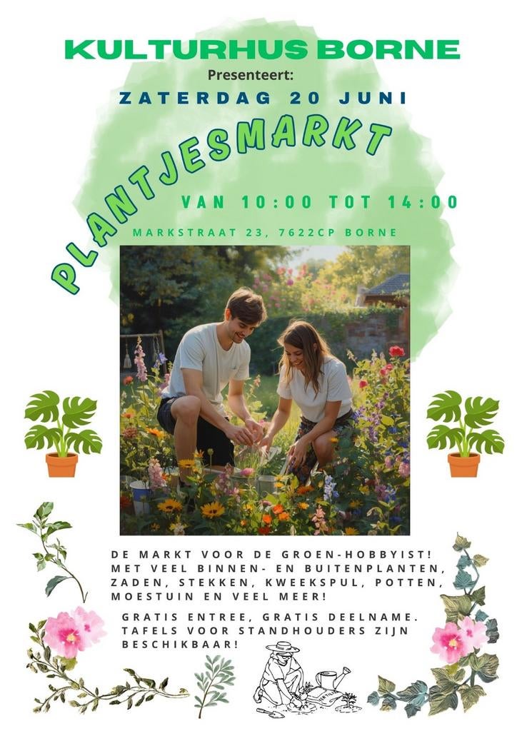 Plantjesmarkt 20 juni in Borne (gratis), Tuin en Terras, Ophalen