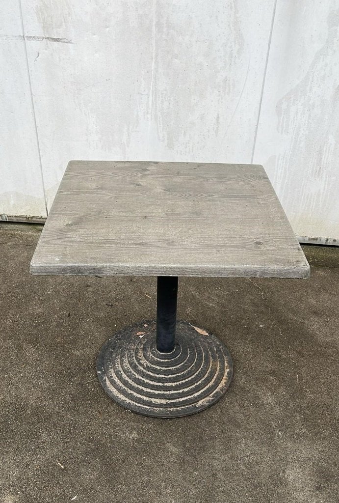 7 stuks horeca terrastafels bistro gietijzer 80x80 gebruikt, Ophalen, Gebruikt