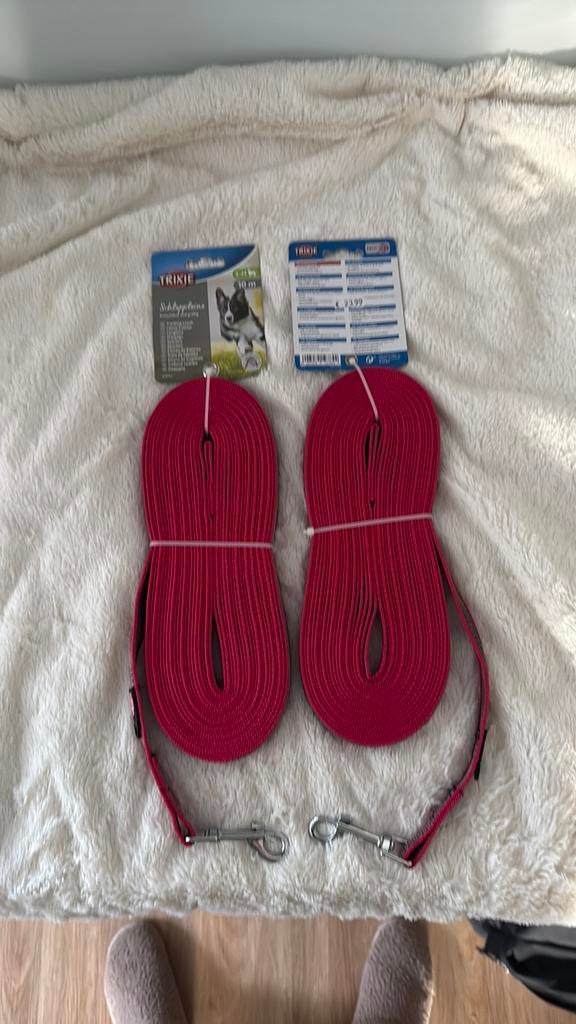 Sleeplijn 10 meter roze nieuw, Dieren en Toebehoren, Hondenriemen, Ophalen of Verzenden, Nieuw