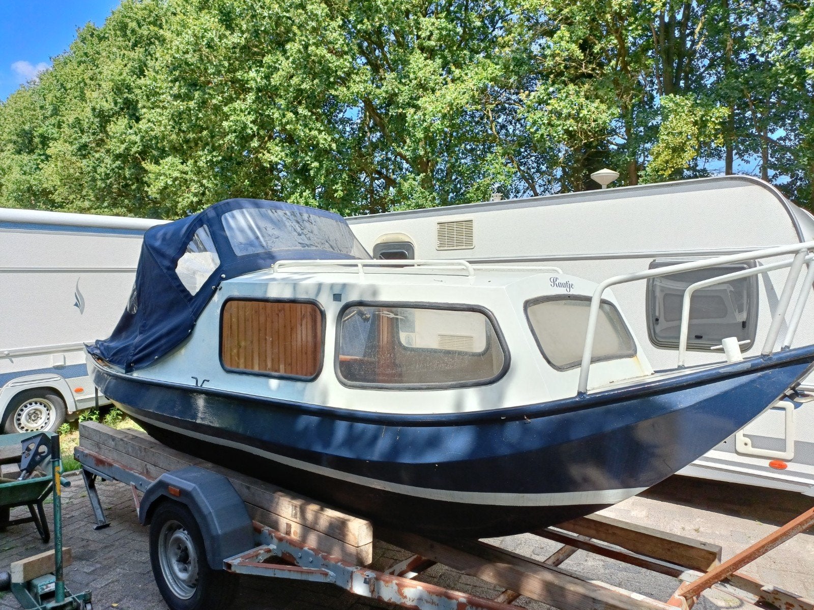 boot 4.5 meter met toebehoren / lees omschrijving, Watersport en Boten, Kano's, Ophalen of Verzenden, Gebruikt, Eén persoon, Overige typen