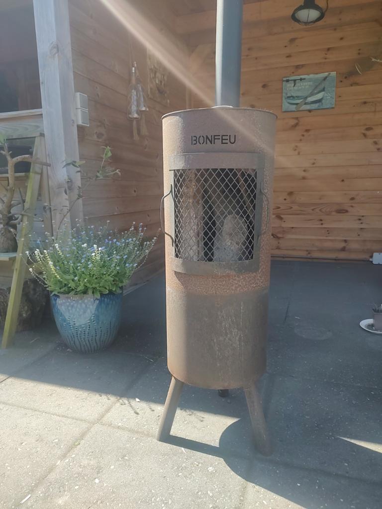 Bonfeu houtkachel met grillrooster, Tuin en Terras, Ophalen of Verzenden, Gebruikt, Vuurton