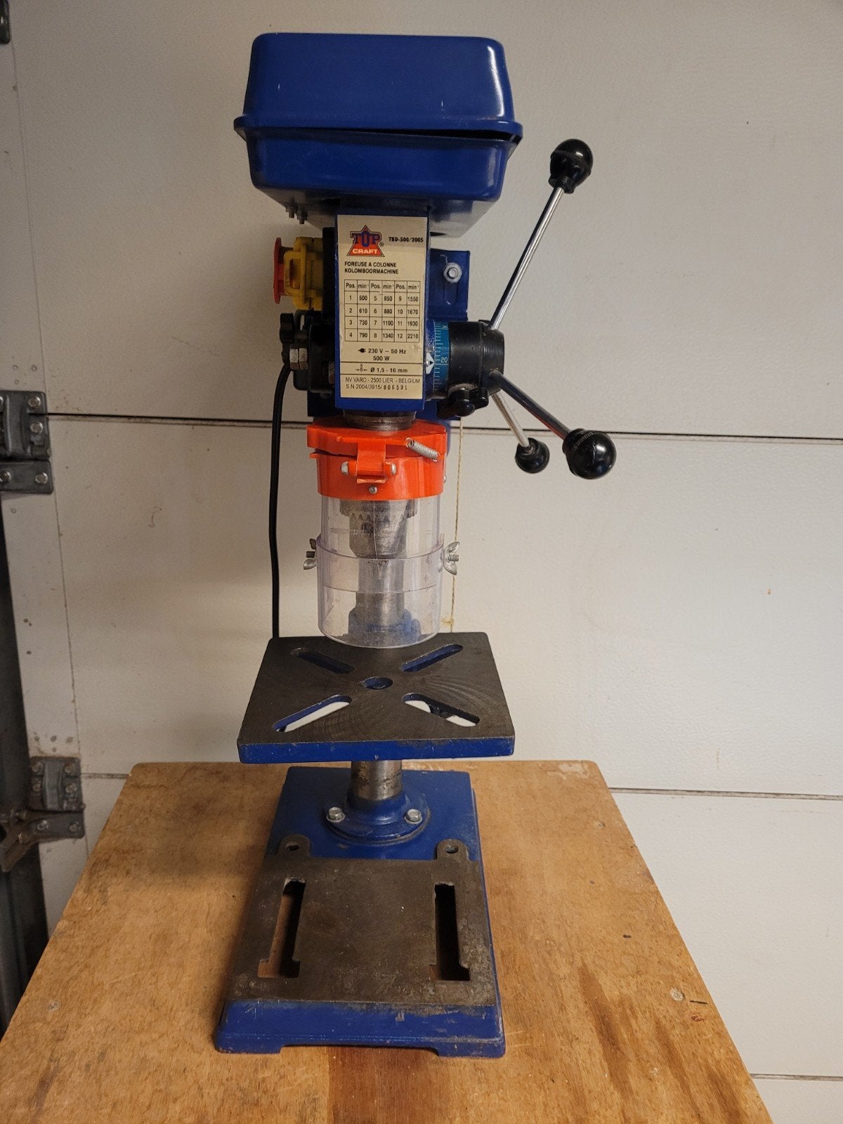 Topcraft TBM500 Kolomboormachine - 500W, Ophalen