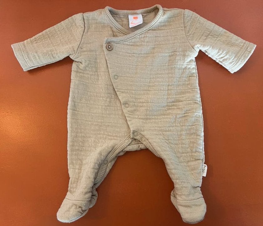 Beige Romper Boxpakje Maat 50 Katoen, Ophalen of Verzenden, Zo goed als nieuw, Jongetje of Meisje, Pakje