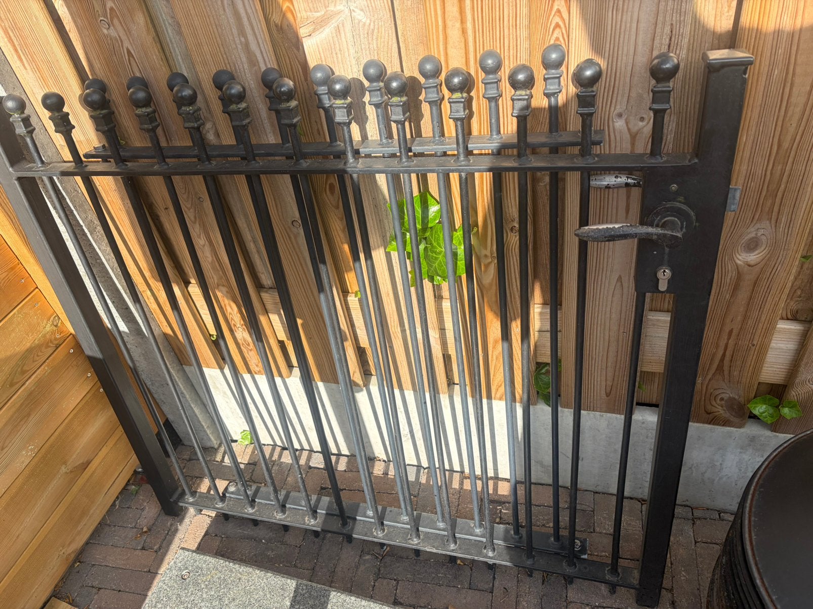 Stalen poort, Tuin en Terras, Ophalen, Zo goed als nieuw, IJzer, Sierhekwerk