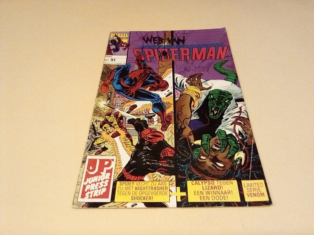 Web van Spiderman Junior Press Strip - Nrs. 91, 94, 95, Boeken, Gelezen, Diverse Marvel auteurs, Ophalen of Verzenden, Meerdere stripboeken
