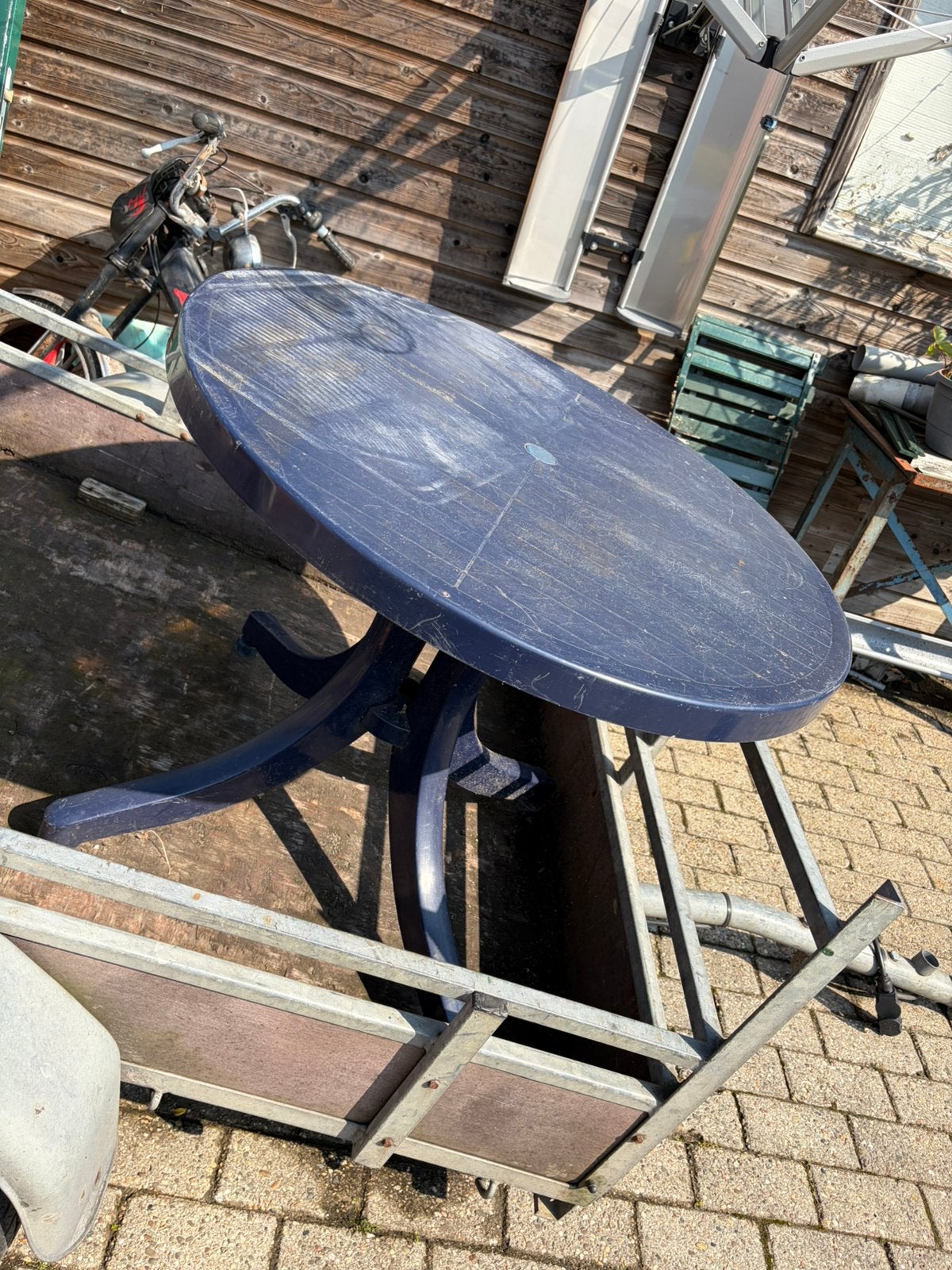 Ronde tuintafel, Tuin en Terras, Ophalen of Verzenden, Gebruikt