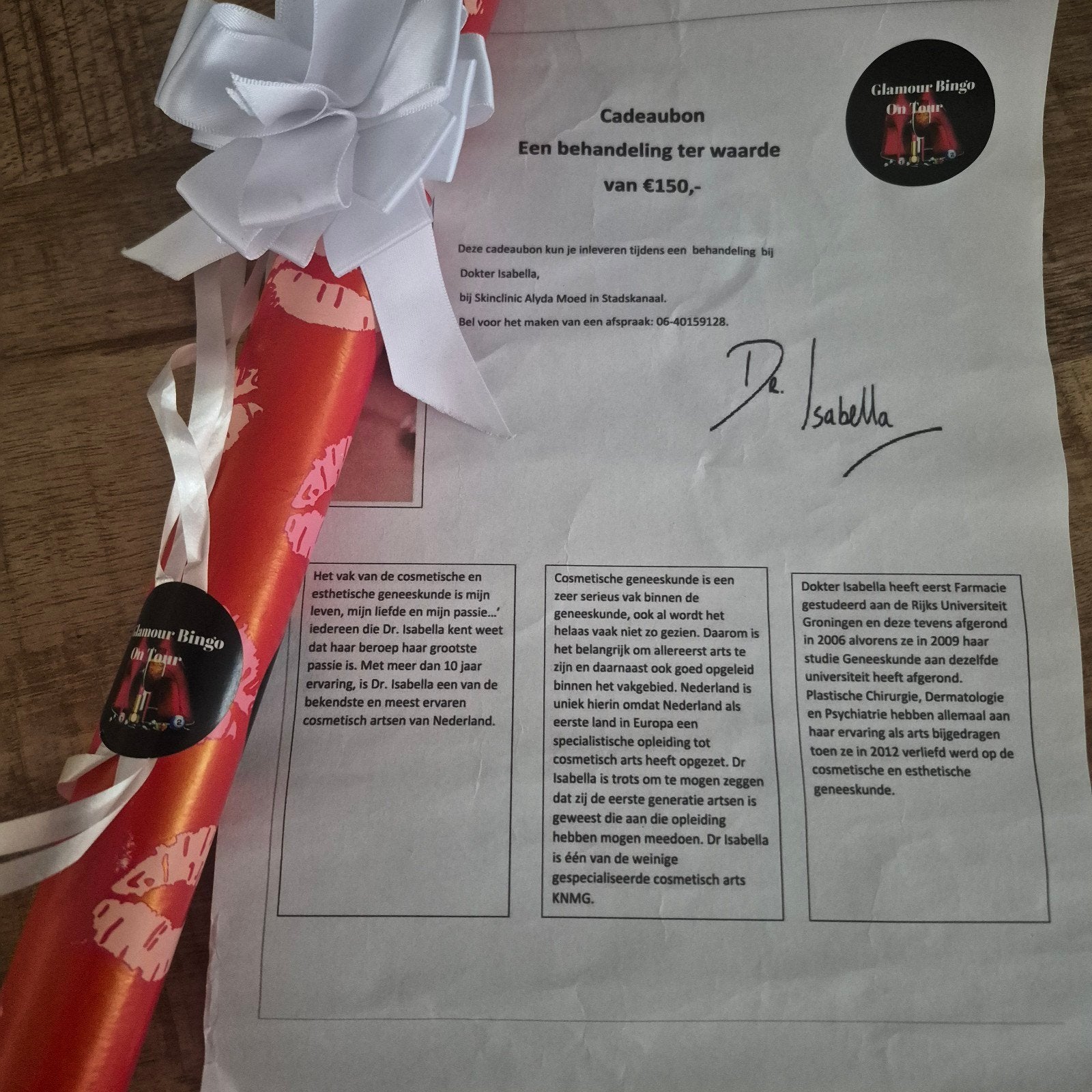 Waardebon Skinclinic, Eén persoon, Cadeaubon