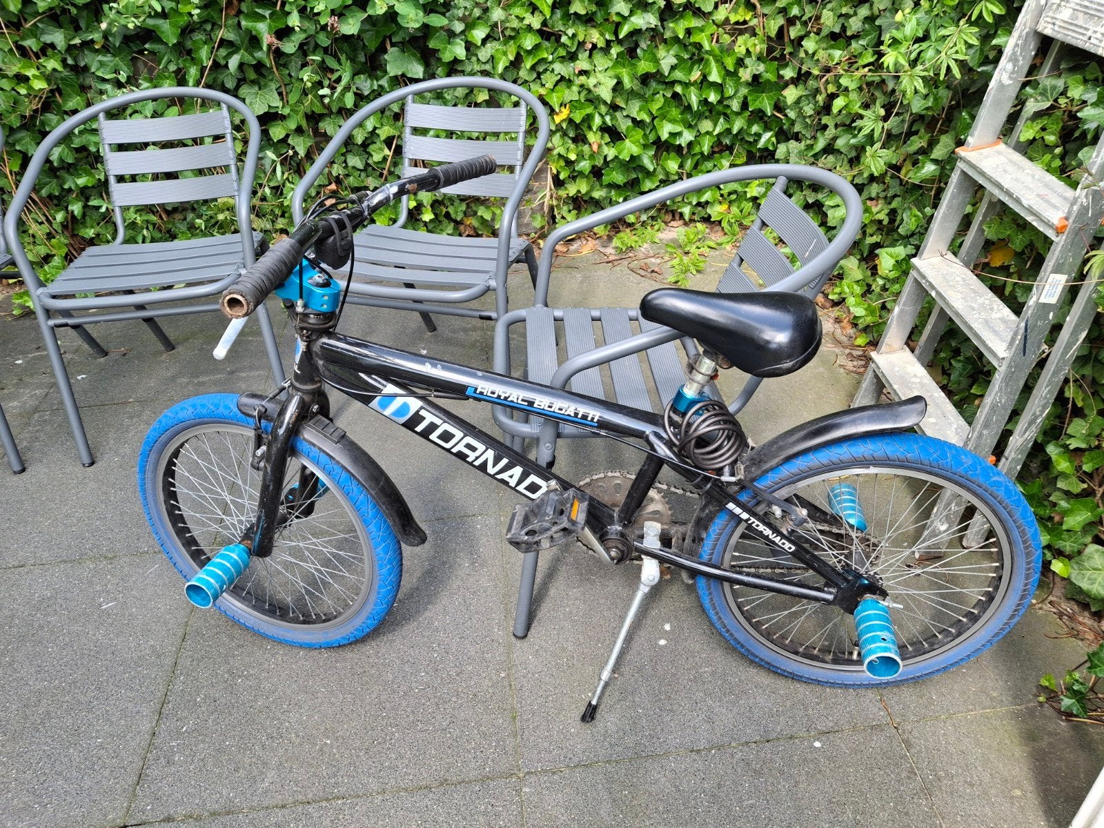 BMX Royal Tornado 20 inch - Zwart/Blauw, Staal, Velgrem, Royal Tornado, Ophalen of Verzenden