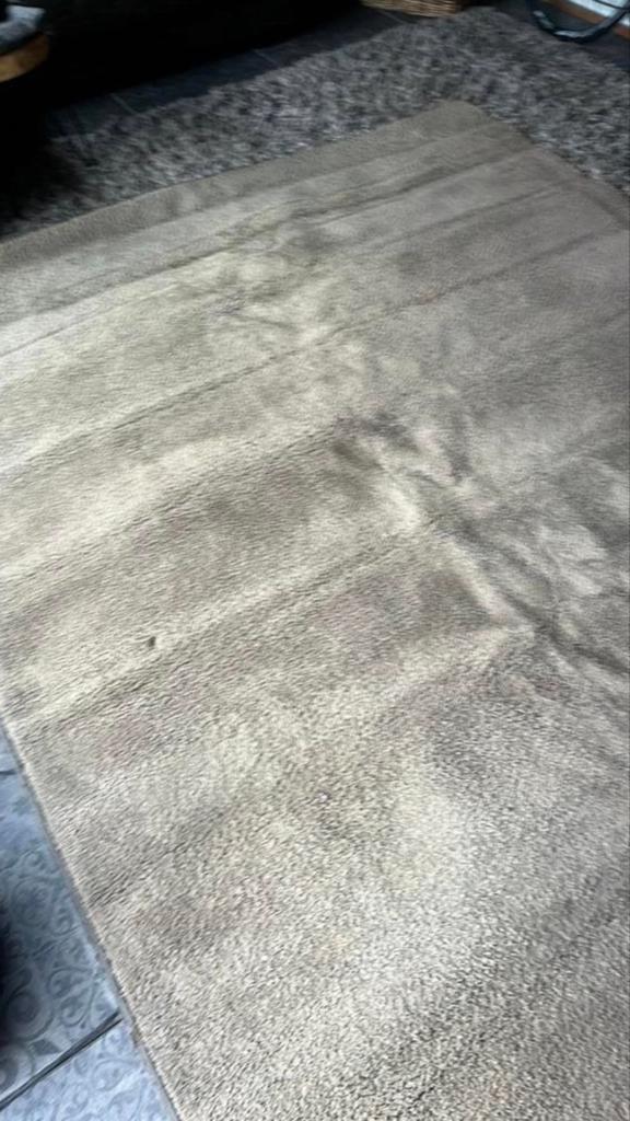 Groot beige/grijs vloerkleed, zacht en comfortabel, Huis en Inrichting, Stoffering | Tapijten en Kleden, Ophalen, Gebruikt, Beige