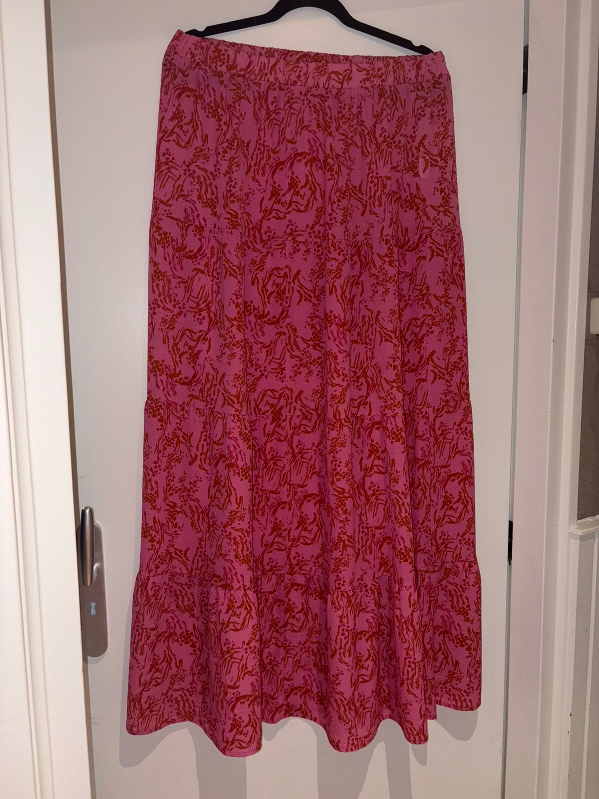 Lange rok roze met print my jewellery maat Xl, Maat 46/48 (XL) of groter, Ophalen of Verzenden, Zo goed als nieuw, Roze