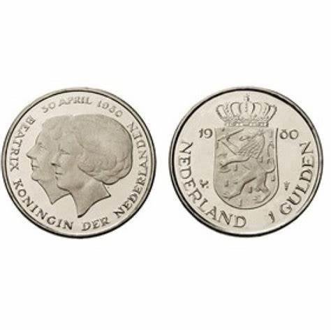 1 gulden uit 1980, Ophalen of Verzenden, Koningin Beatrix, 1 gulden
