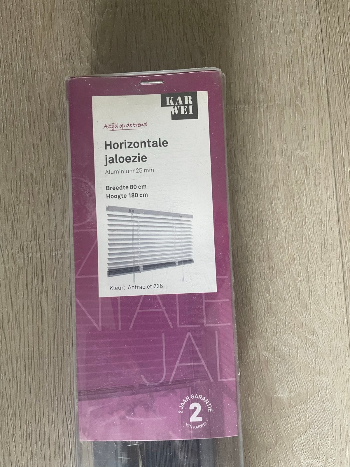 Nieuwe Horizontale Jaloezie 80x180cm - Karwei Antraciet, Ophalen, Jaloezie, Karwei, Nieuw