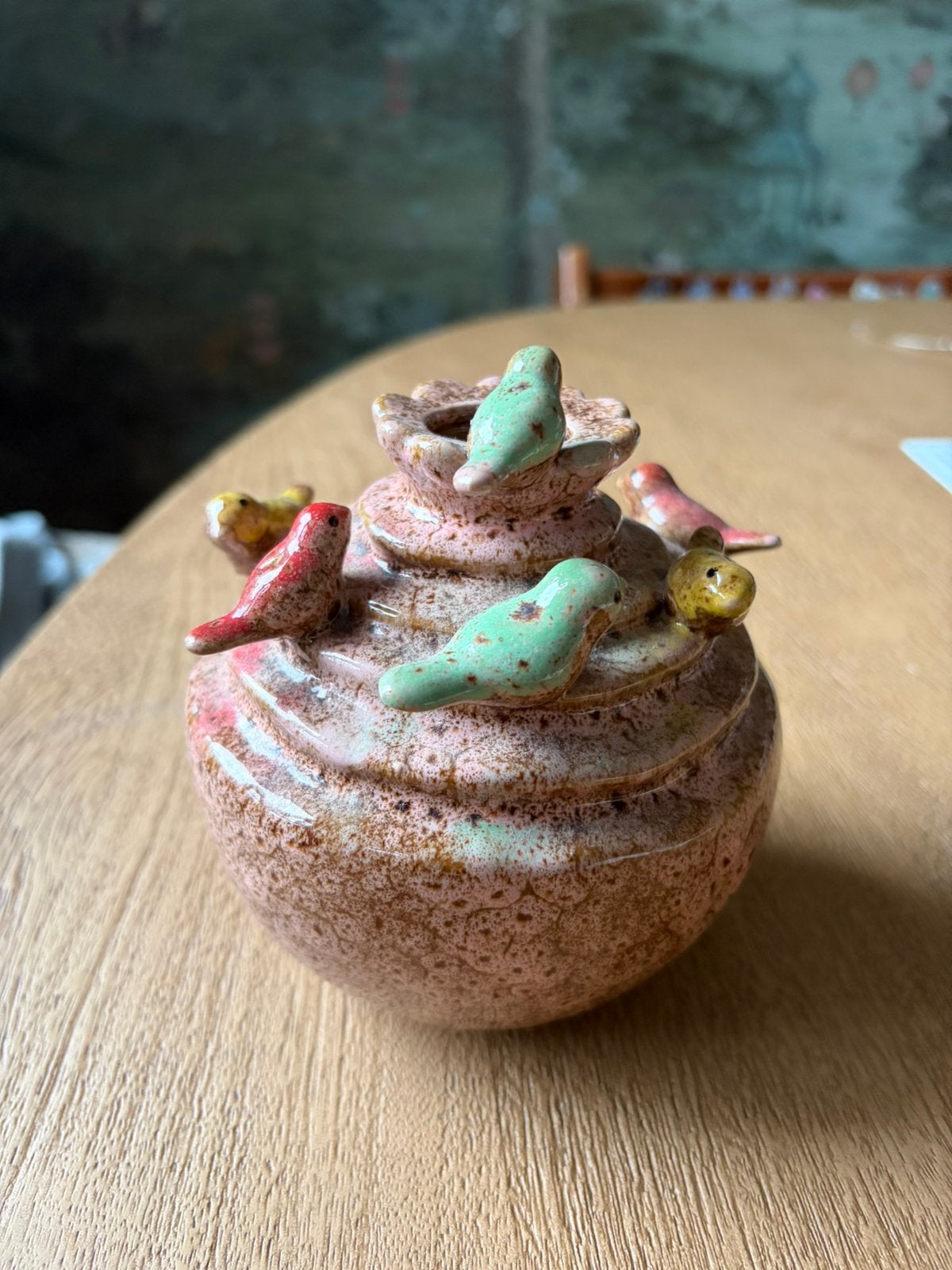 Vaasje met vogels, Ophalen of Verzenden