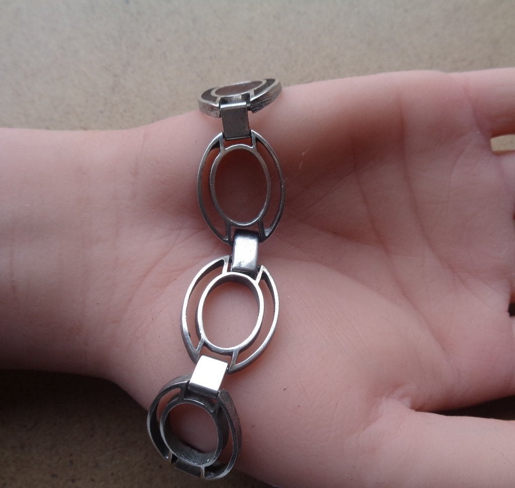 zilveren armband met open schakels [497], Sieraden, Tassen en Uiterlijk, Verzenden, Zo goed als nieuw, Zilver, Zilver