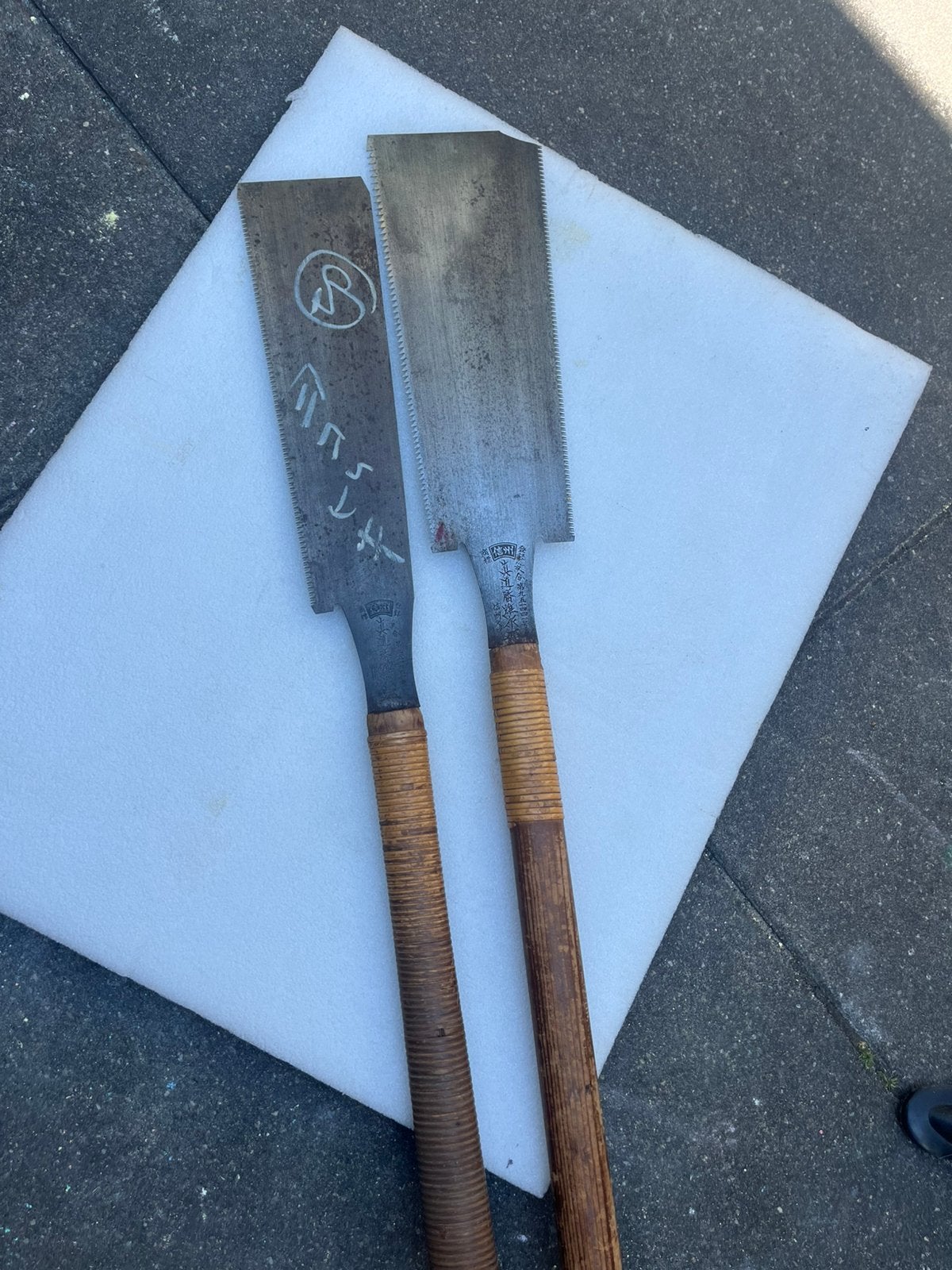Zeldzame set vintage Japanse Shinshū/Suwa zagen 275mm Shindō, Verzenden, Zo goed als nieuw