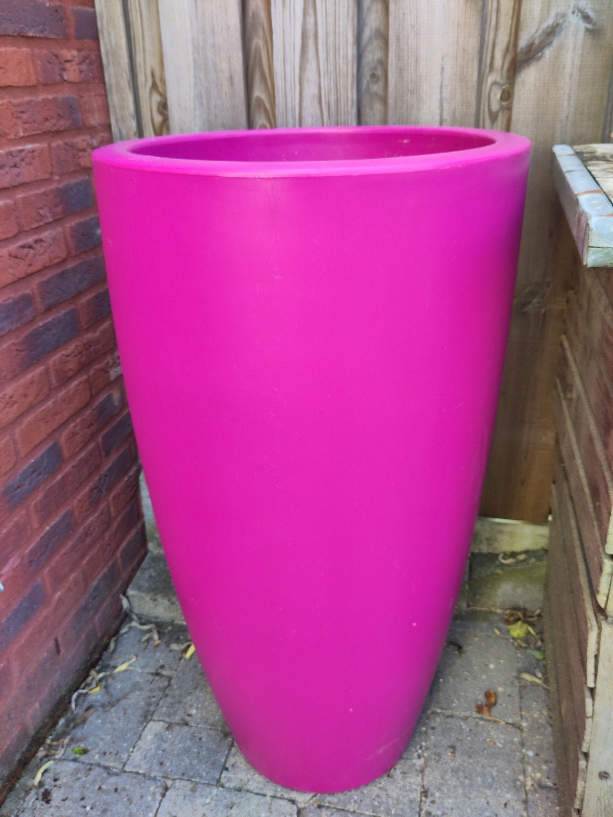 Grote roze Elho bloempot - 90 cm hoog, Ophalen, Kunststof, Gebruikt, Minder dan 60 cm
