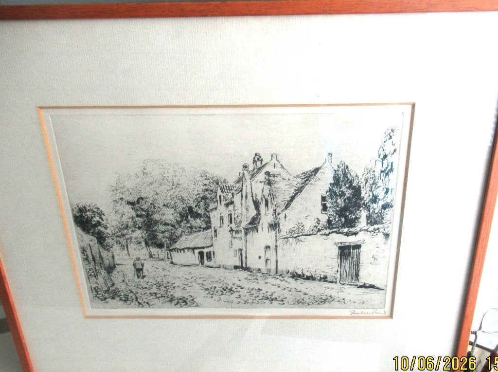 Riekele Prins, Antiek en Kunst, Ingelijst, 46 cm, Ophalen of Verzenden, 37 cm