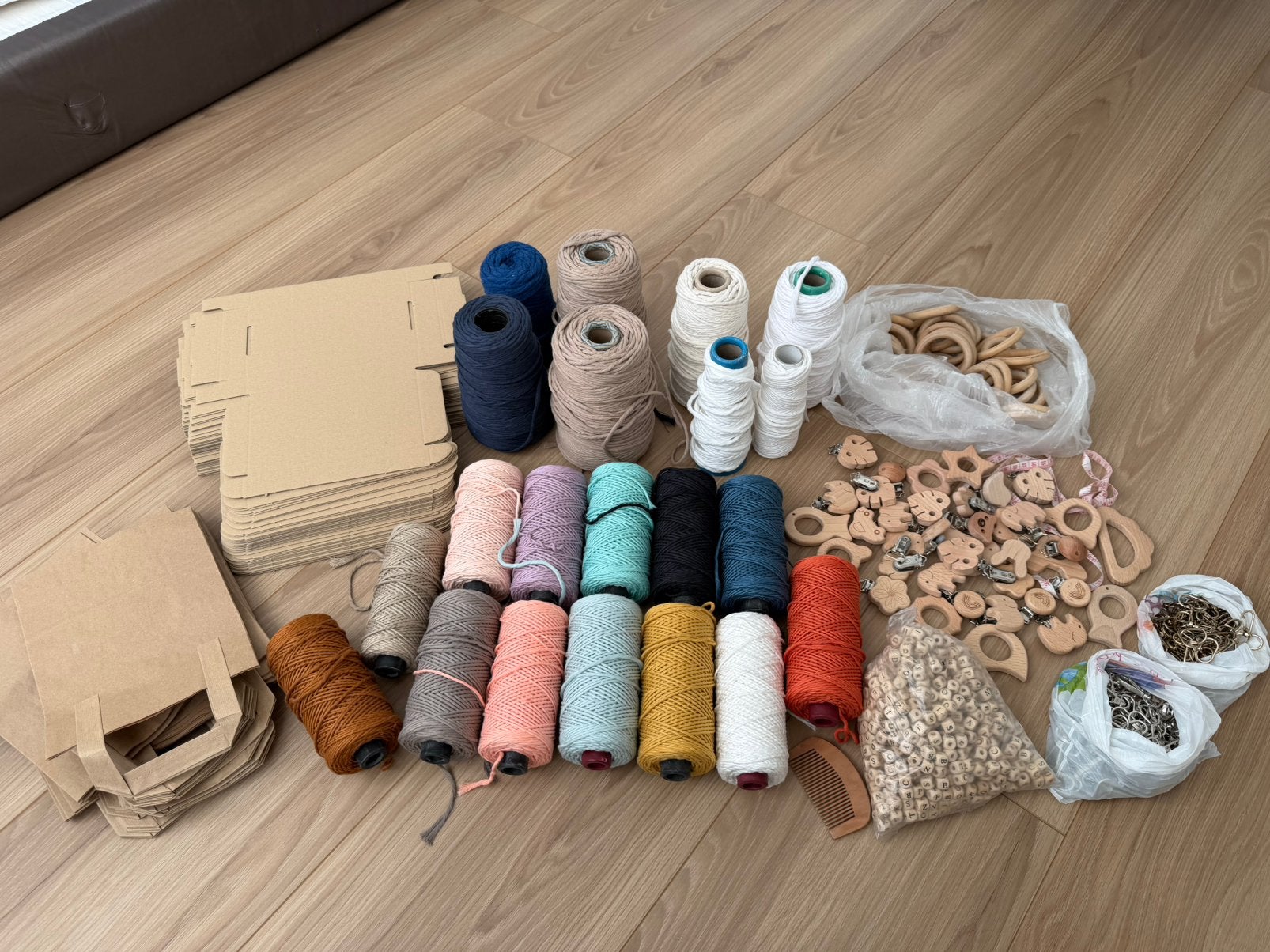 Macramé voorraadpakket, compleet met materialen, Ophalen, Zo goed als nieuw, Knutselset