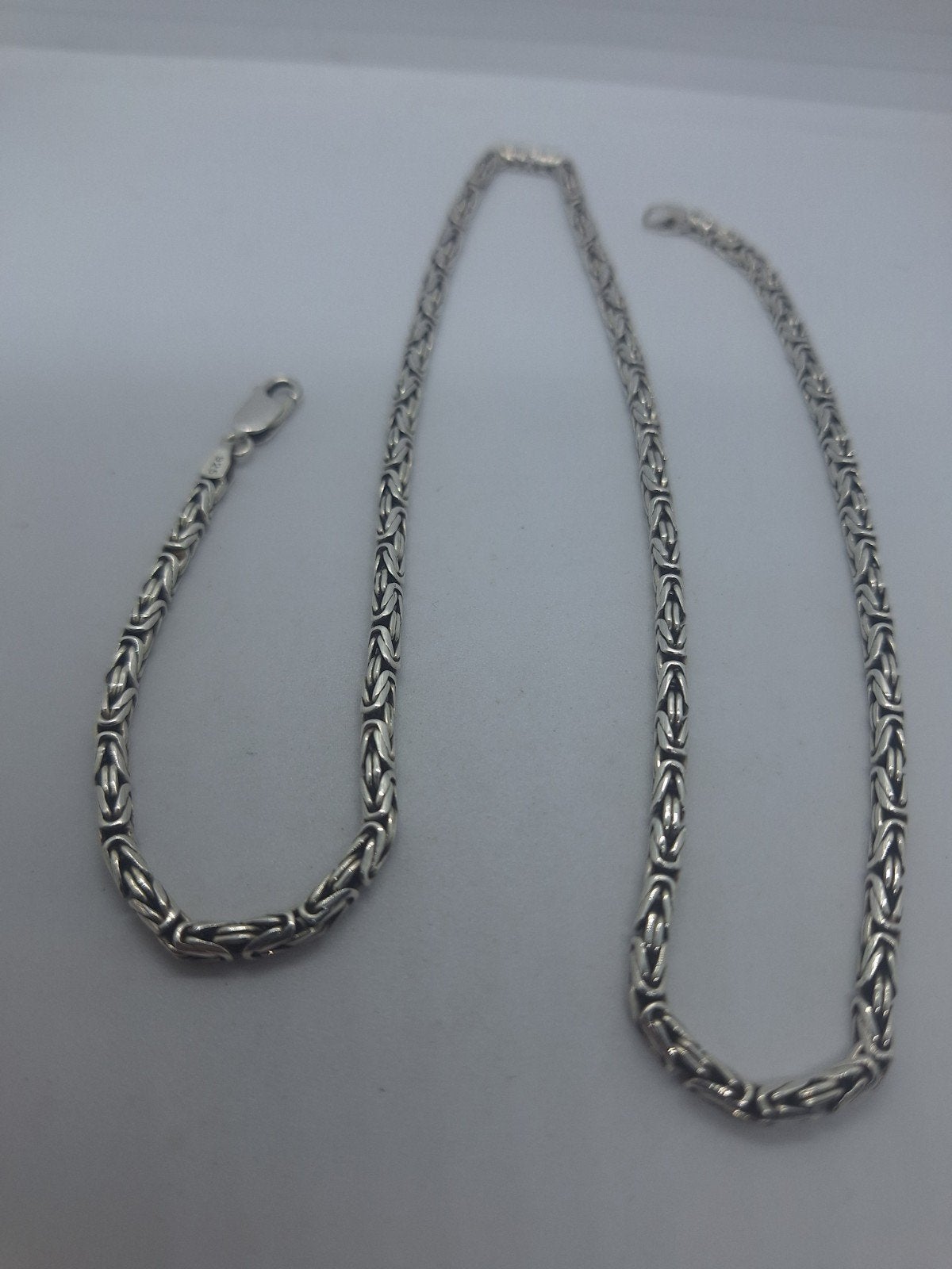 Zilveren Koningsketting 925 - 56 cm, 3.4 mm breed, Ophalen of Verzenden, Gebruikt, Zilver, Zilver