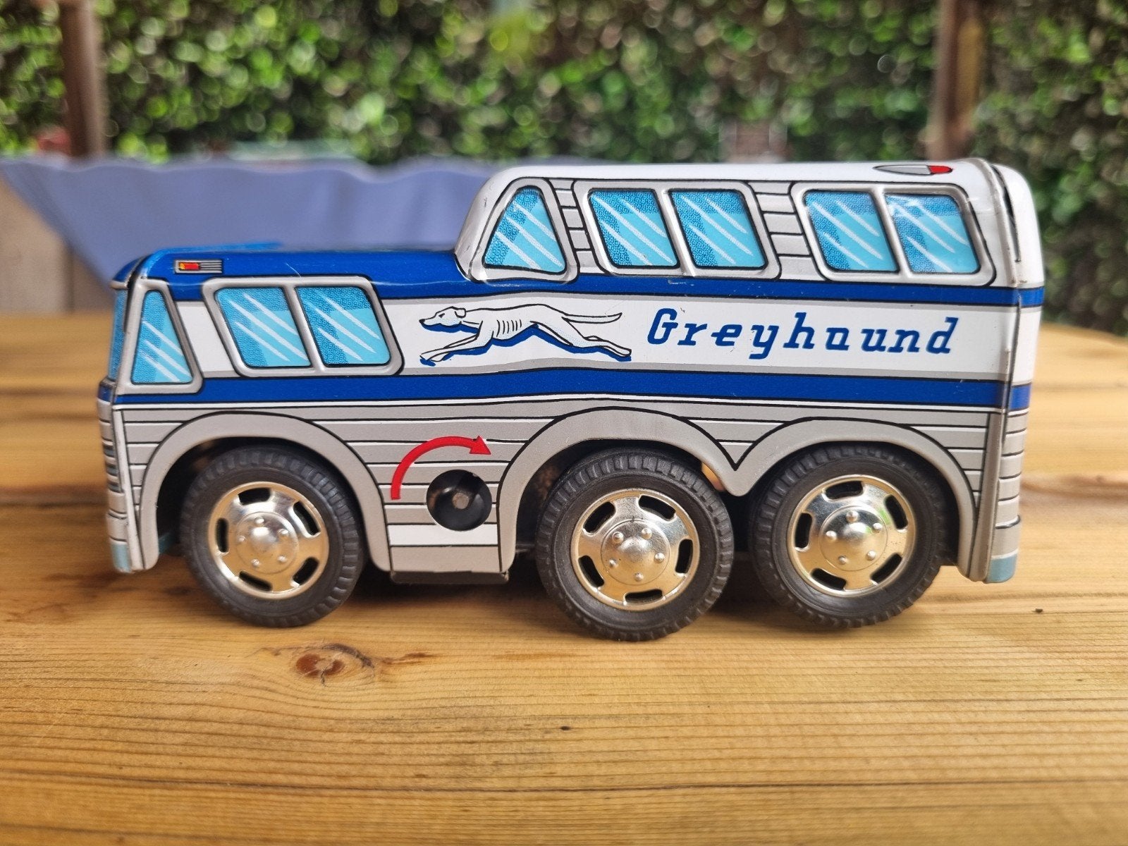 Retro Greyhound Express Bus Blikken (Japan ), Antiek en Kunst, Antiek | Speelgoed, Ophalen of Verzenden