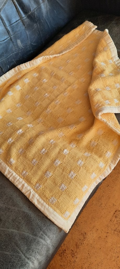 Babydekentje, katoen, Kinderen en Baby's, Gebruikt, 80 cm, Ophalen of Verzenden, Geel