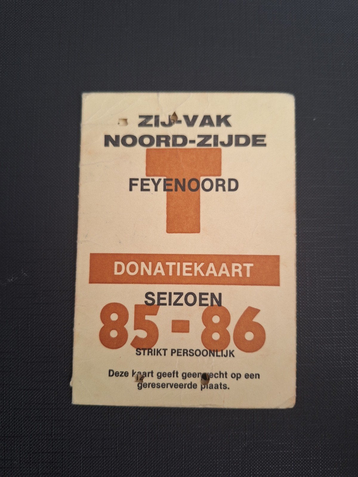 Donatiekaart Feyenoord 85-86., Verzenden, Zo goed als nieuw, Feyenoord