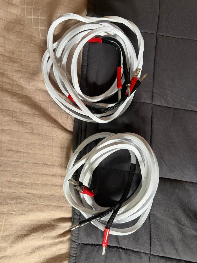 Audioquest Q2 luidsprekerkabel 3 meter wit, Ophalen of Verzenden, Zo goed als nieuw, 2 tot 5 meter, Luidsprekerkabel