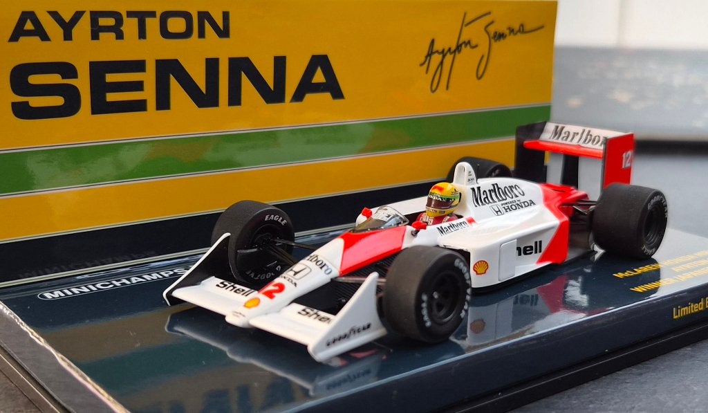 Minichamps McLaren MP4/4 1988 Ayrton Senna 1:43 Marlboro, Ophalen of Verzenden, Nieuw, Auto, MiniChamps