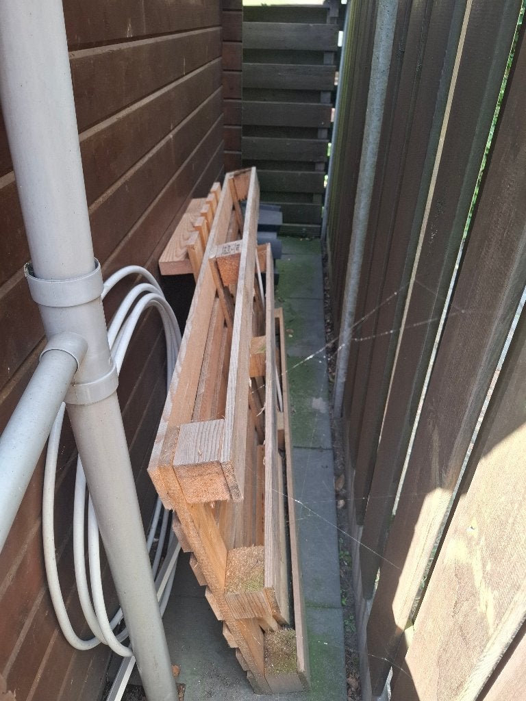 2 pallets, Ophalen, Gebruikt, 200 tot 250 cm, Overige houtsoorten