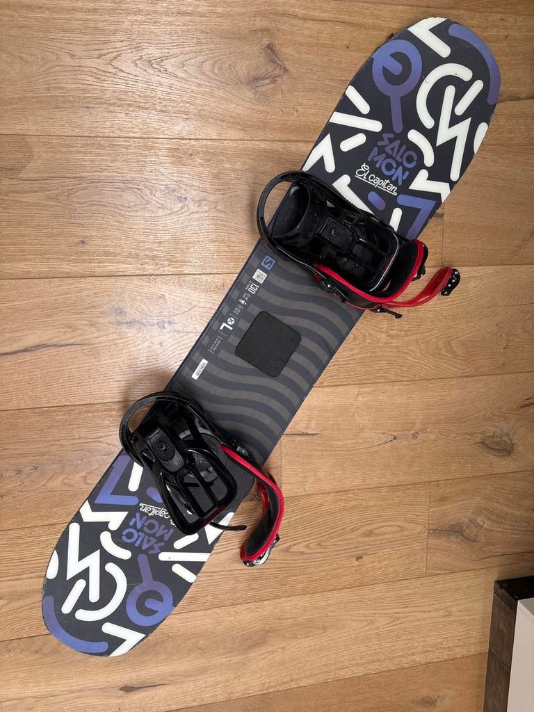 Salomon El Capitan Snowboard 130cm met bindingen, Ophalen, Gebruikt, Board