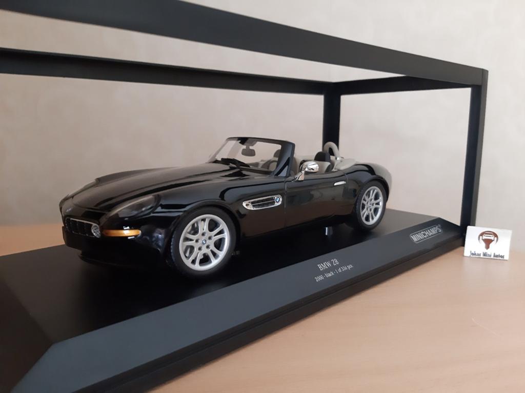 BMW Z8 Roadster uit 2000 in Zwart van Minichamps 1:18, Hobby en Vrije tijd, Modelauto's | 1:18, Minichamps, Auto, Nieuw, Ophalen of Verzenden